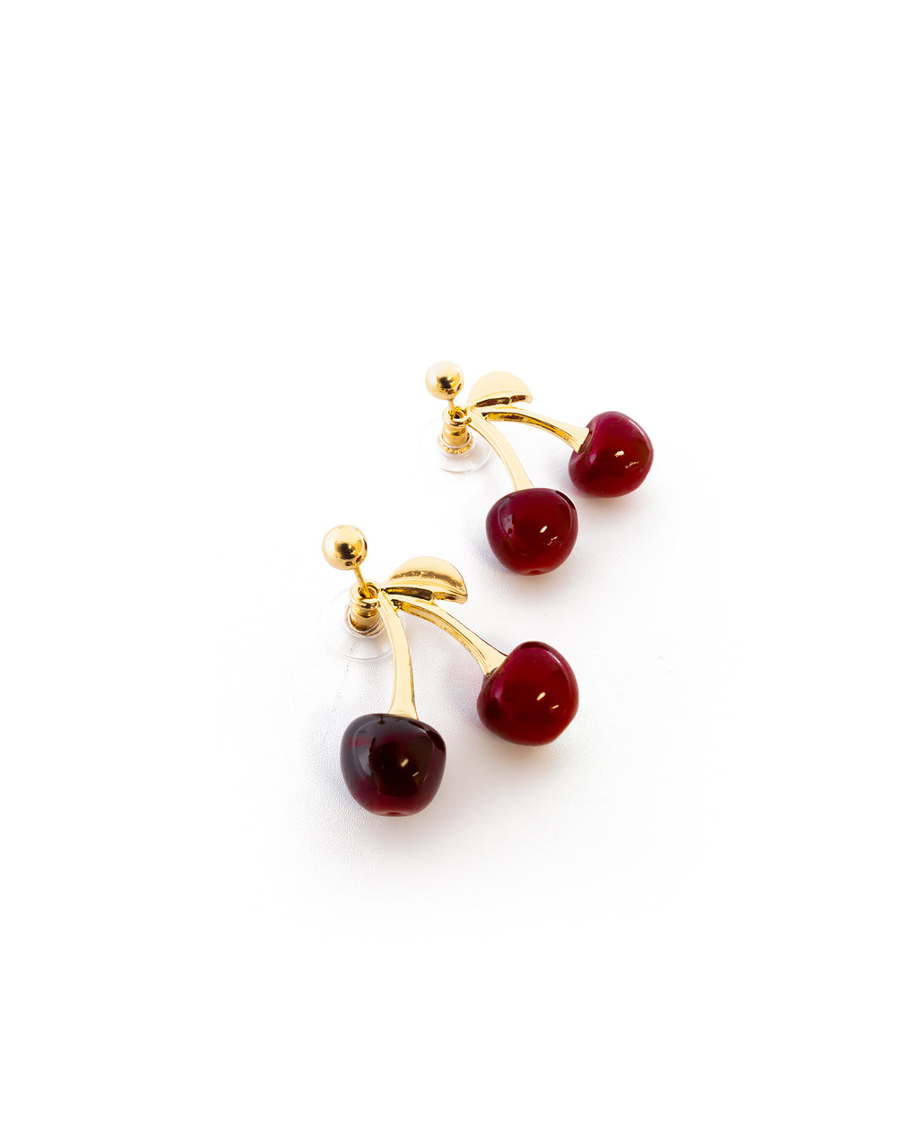 Aretes Dorados Cereza M5 Oro Laminado