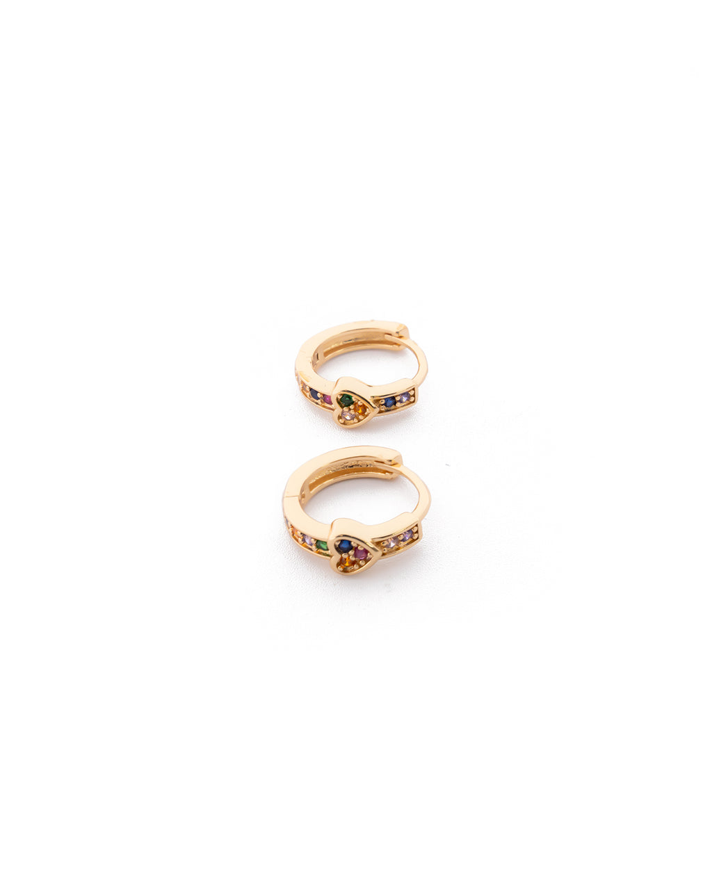 Aretes con piedras M2 Oro laminado