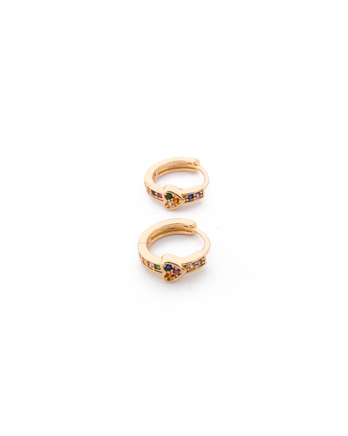 Aretes con piedras M2 Oro laminado