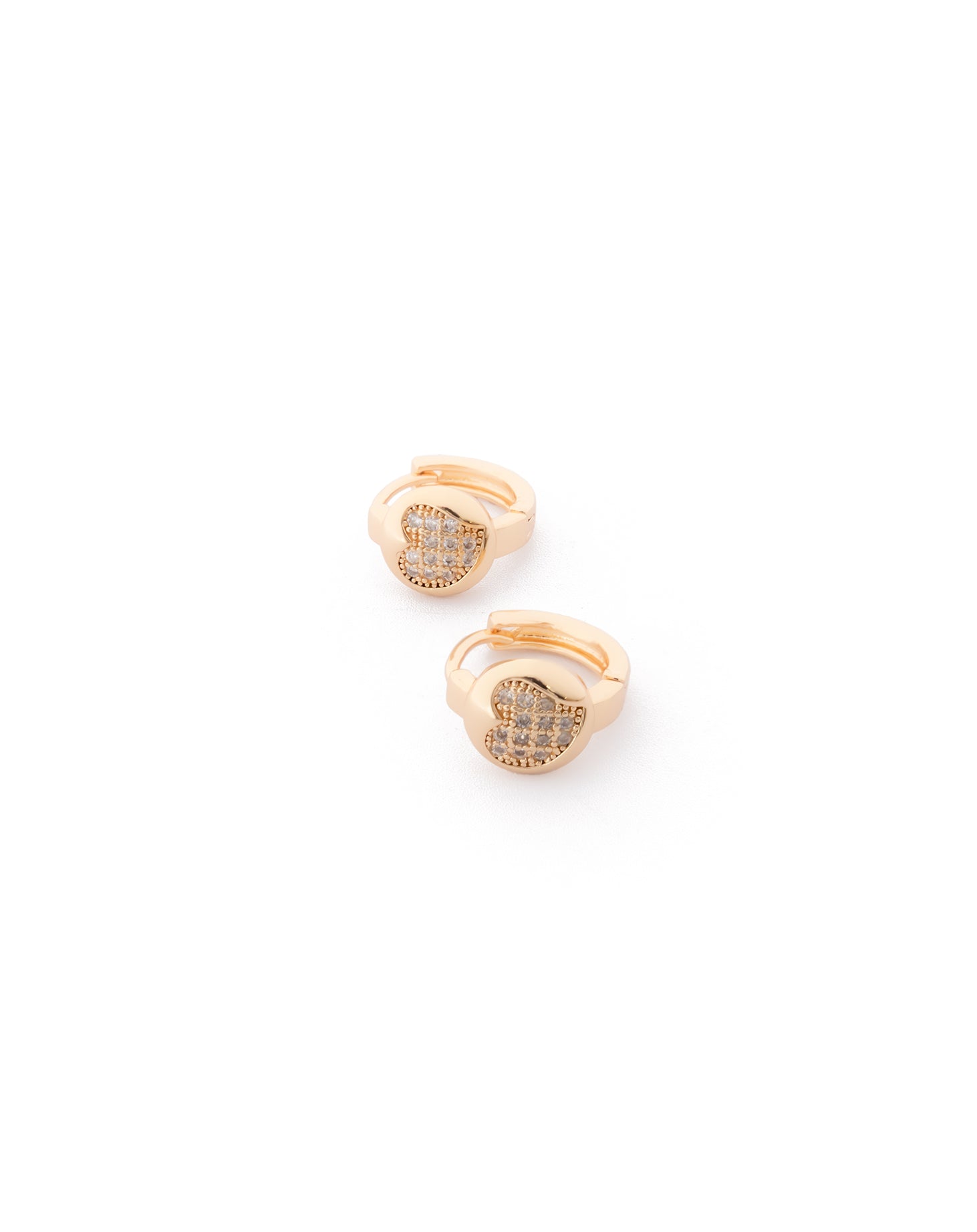 Aretes con piedras M8 Oro laminado