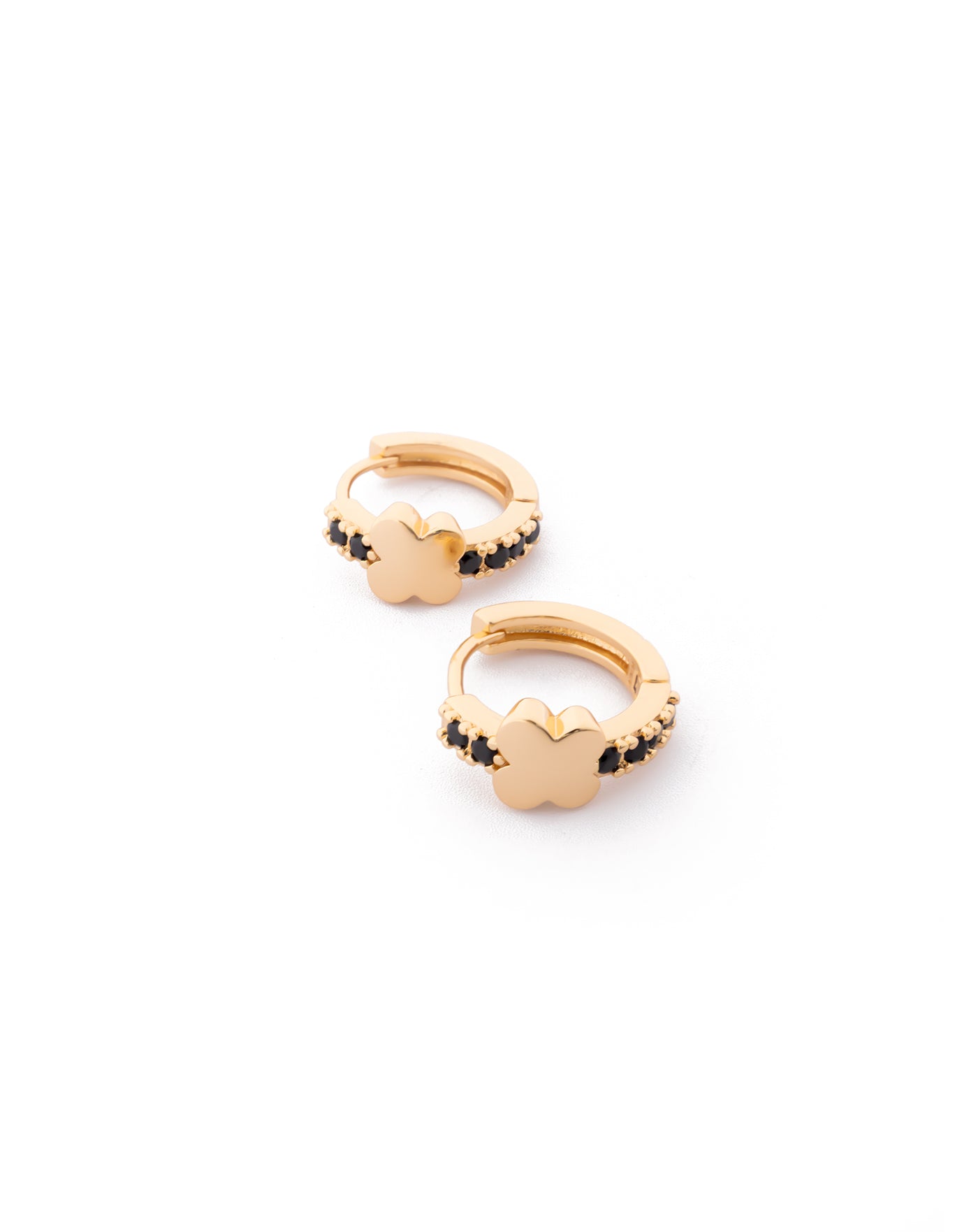 Aretes con piedras M10 Oro laminado