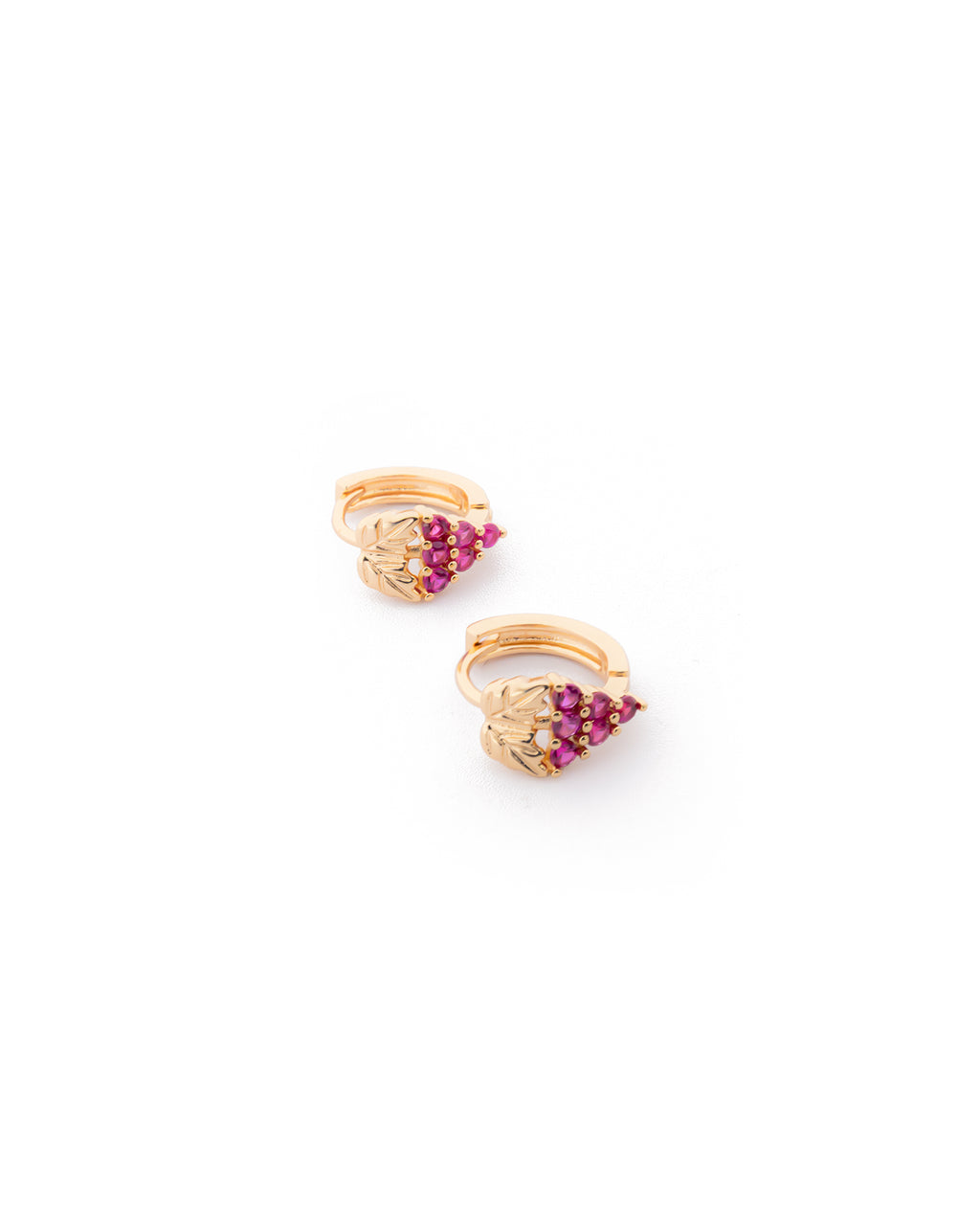 Aretes con piedras M5 Oro laminado