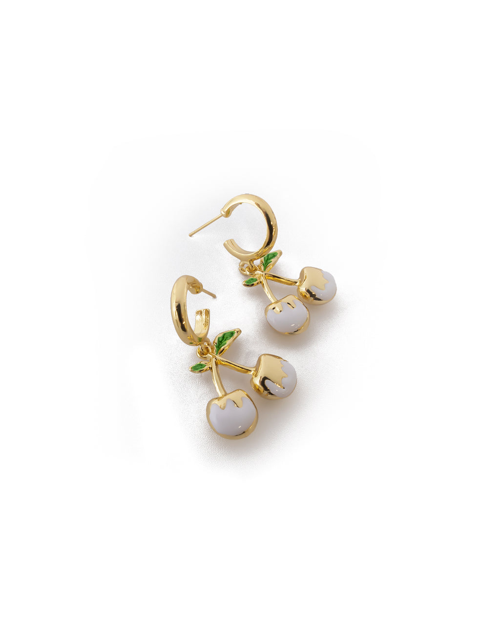 Aretes Dorados Cereza M4 Oro Laminado