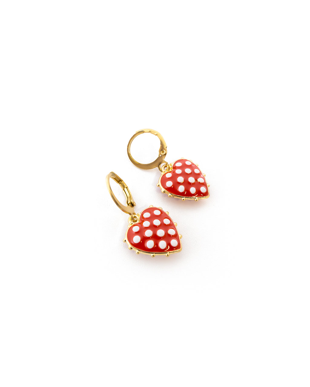 Aretes Dorados Cereza M6 Oro Laminado