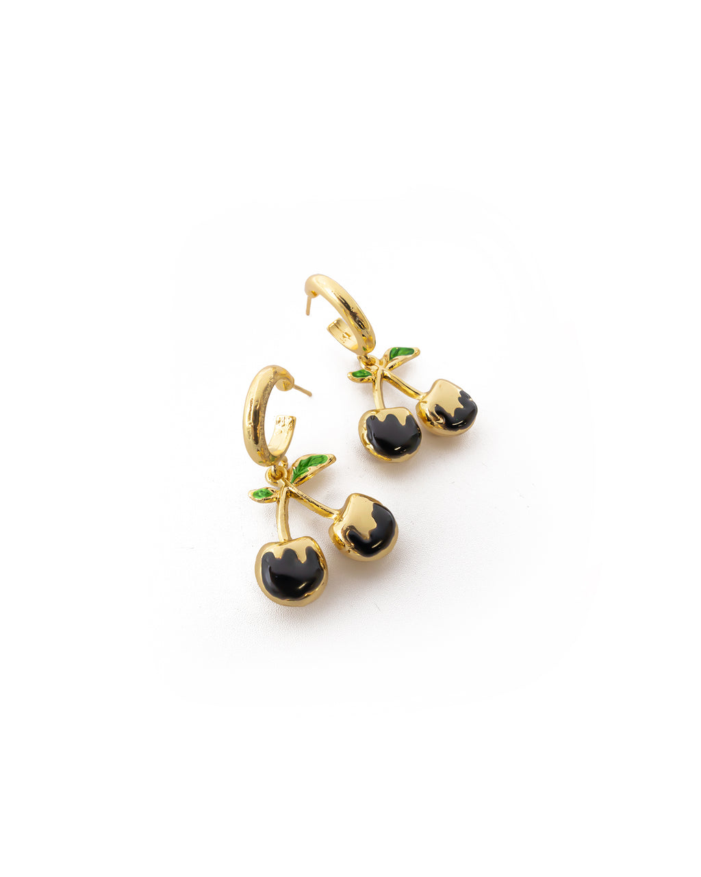 Aretes Dorados Cereza M4 Oro Laminado