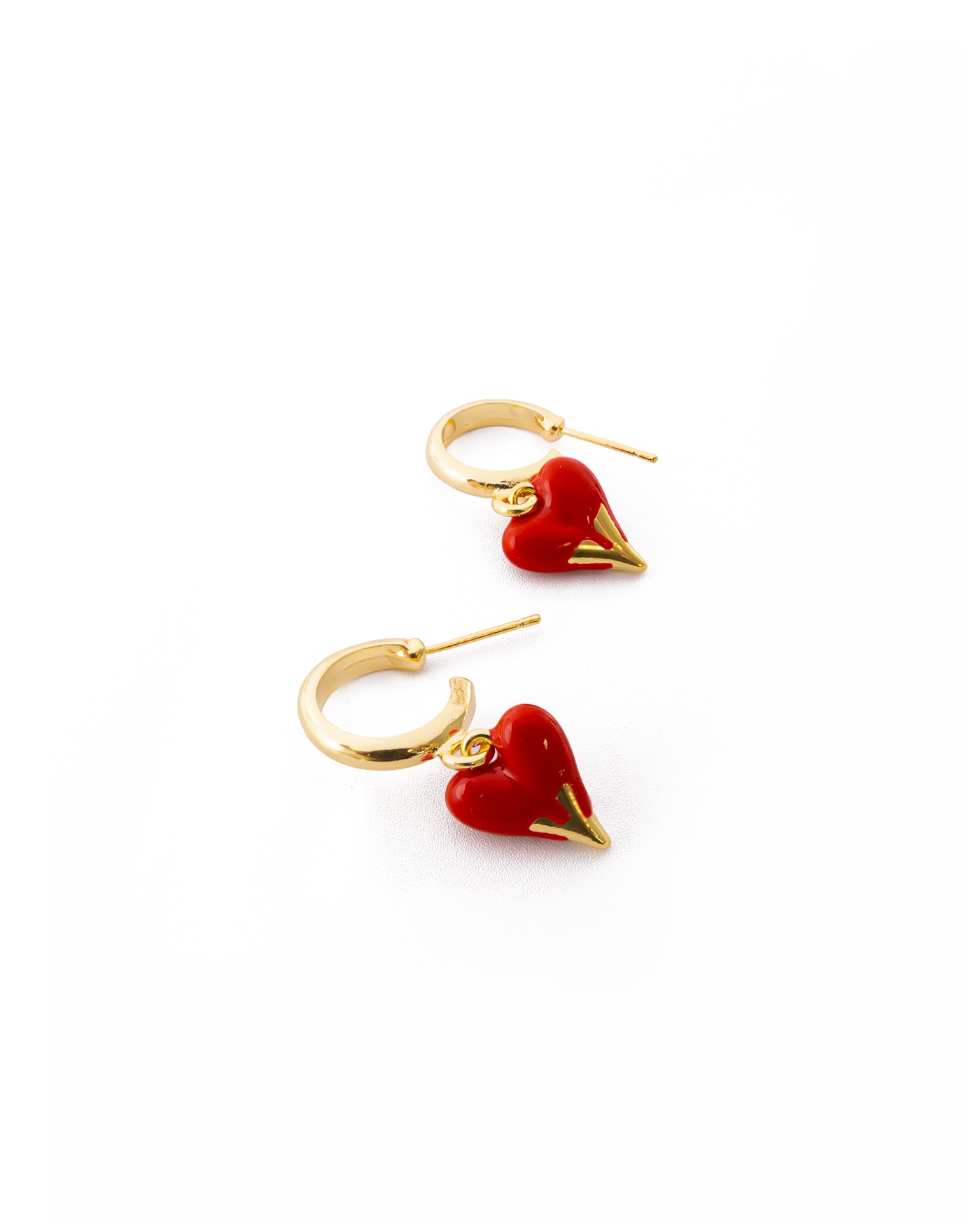 Aretes Dorados Cereza M7 Oro Laminado