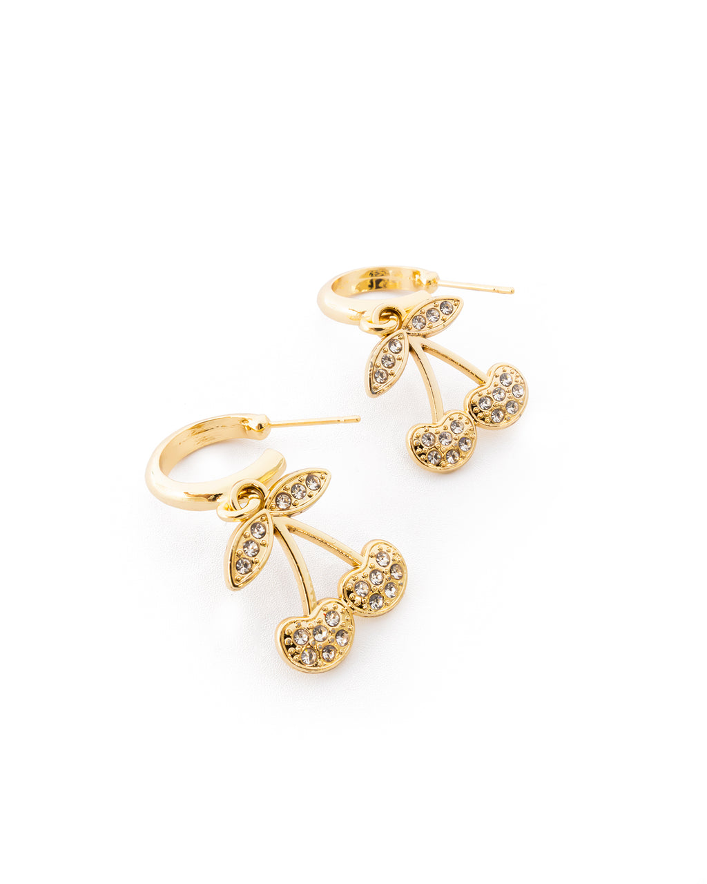 Aretes Dorados Cereza M6 Oro Laminado