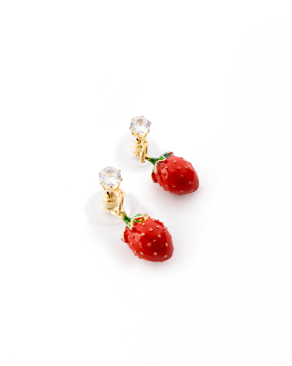 Aretes Dorados Cereza M8 Oro Laminado