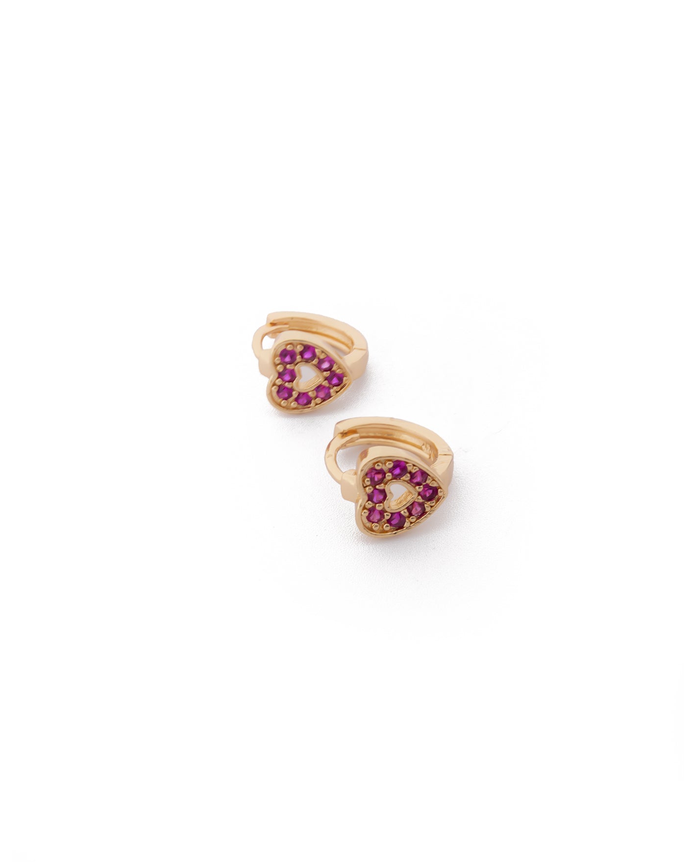 Aretes con piedras M10 Oro laminado