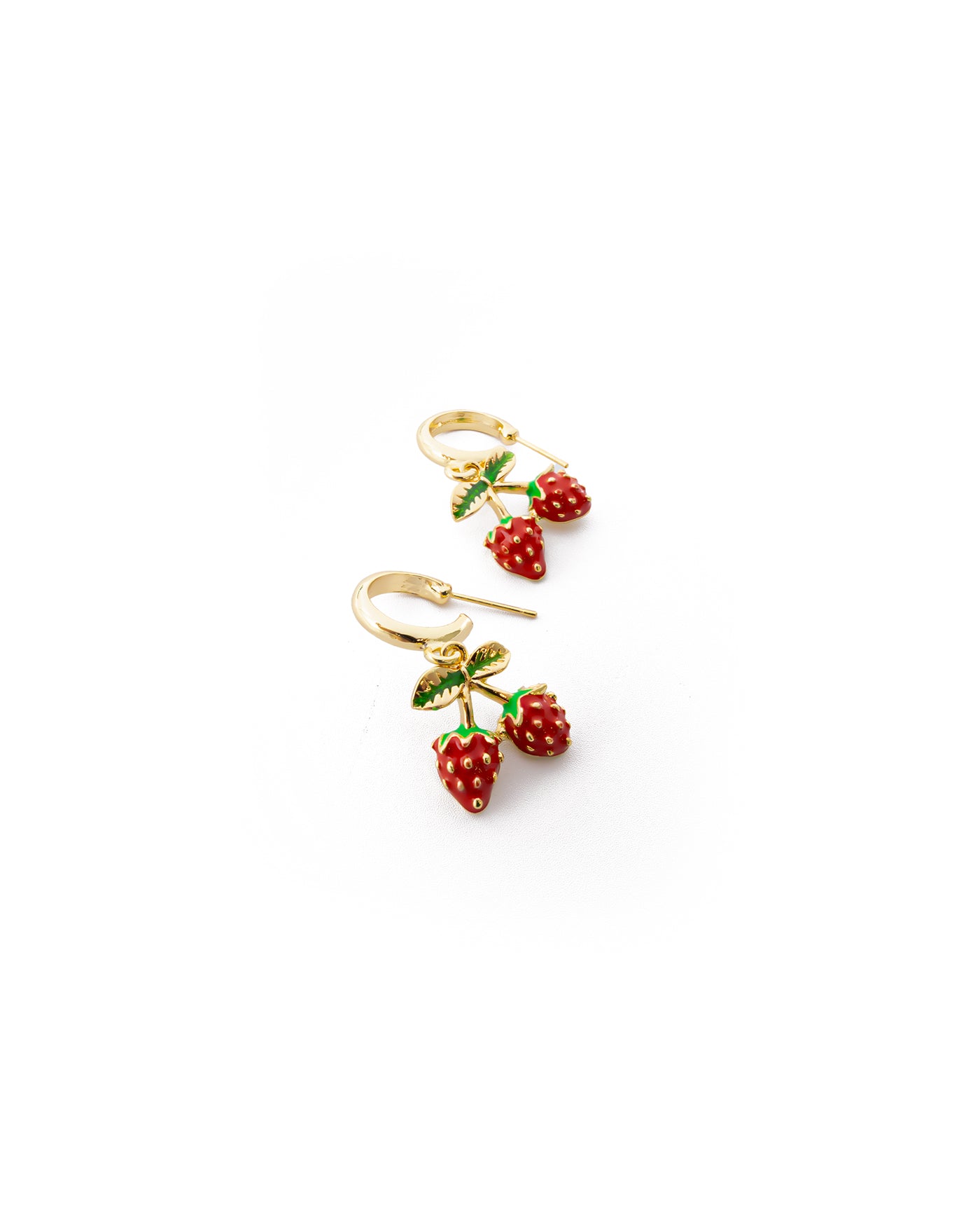 Aretes Dorados Cereza M6 Oro Laminado
