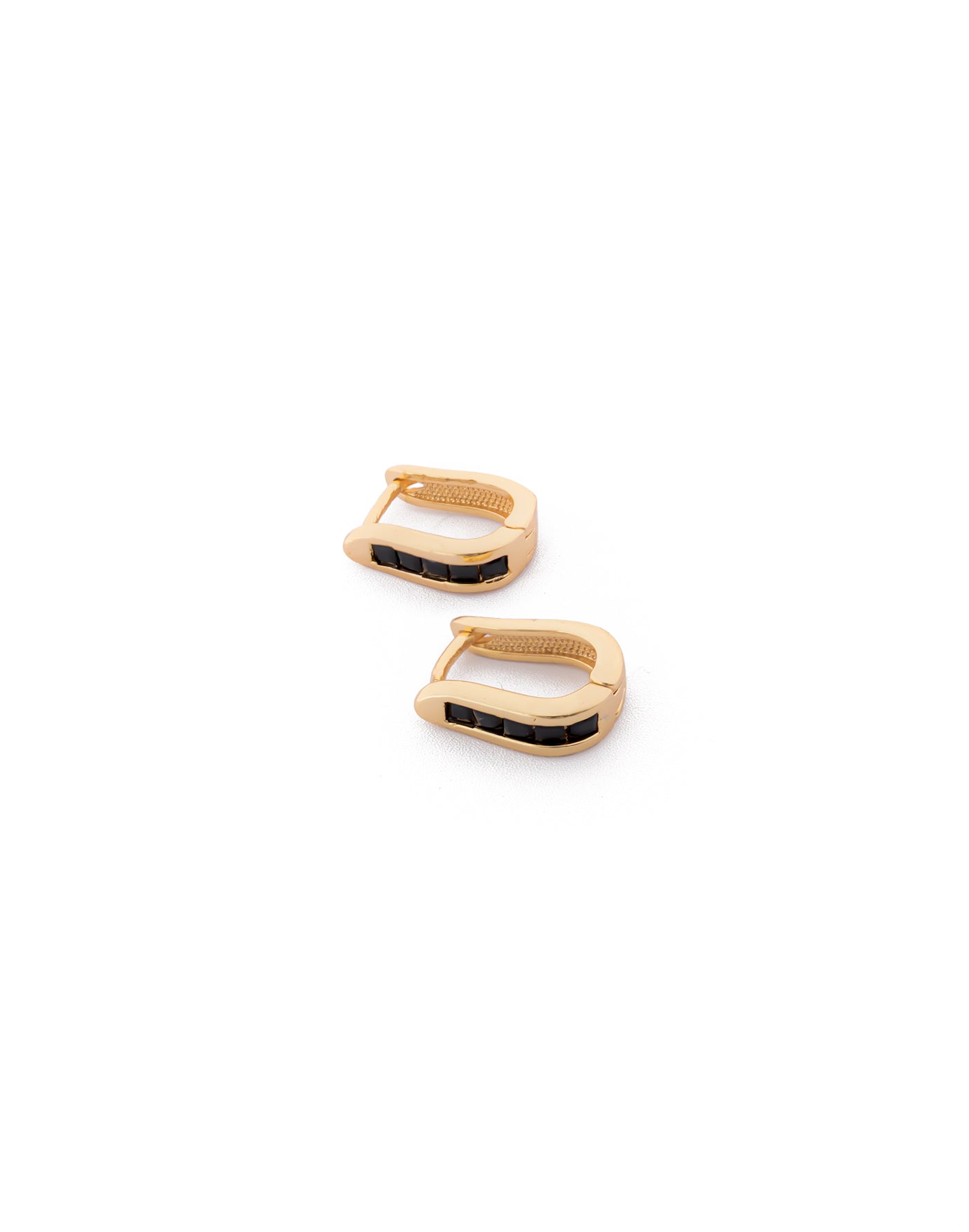 Aretes con piedras M10 Oro laminado