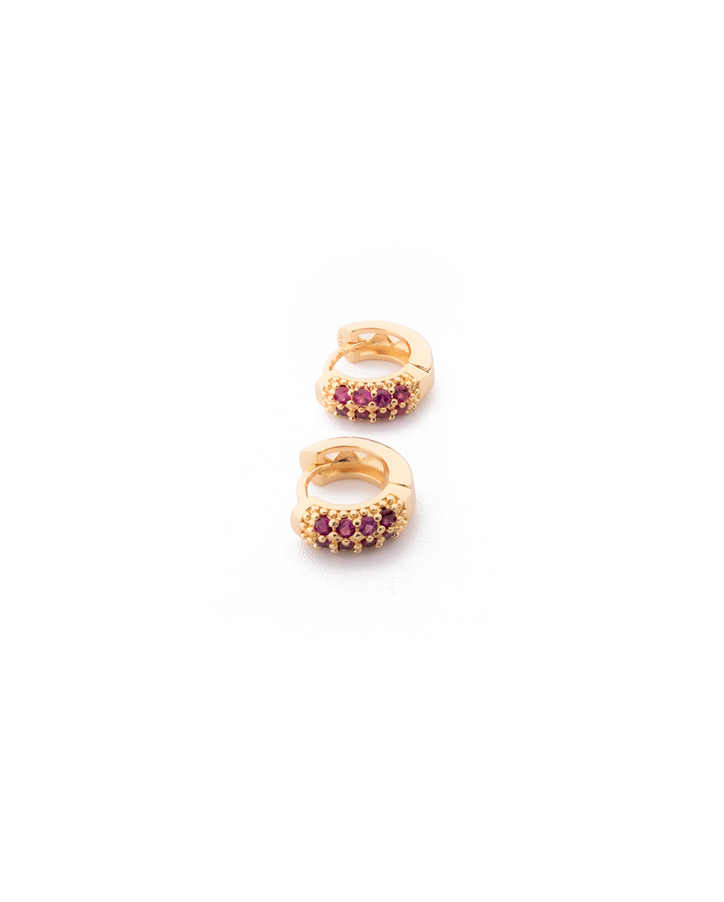 Aretes con piedras M2 Oro laminado