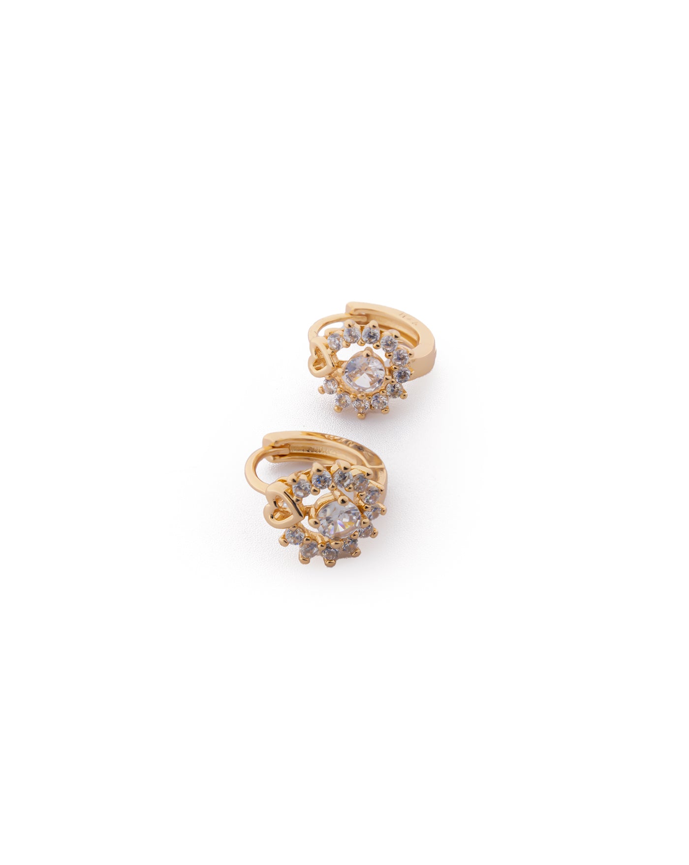Aretes con piedras M3 Oro laminado