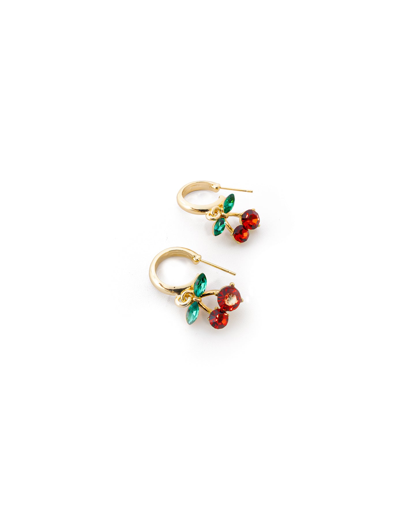 Aretes Dorados Cereza M5 Oro Laminado