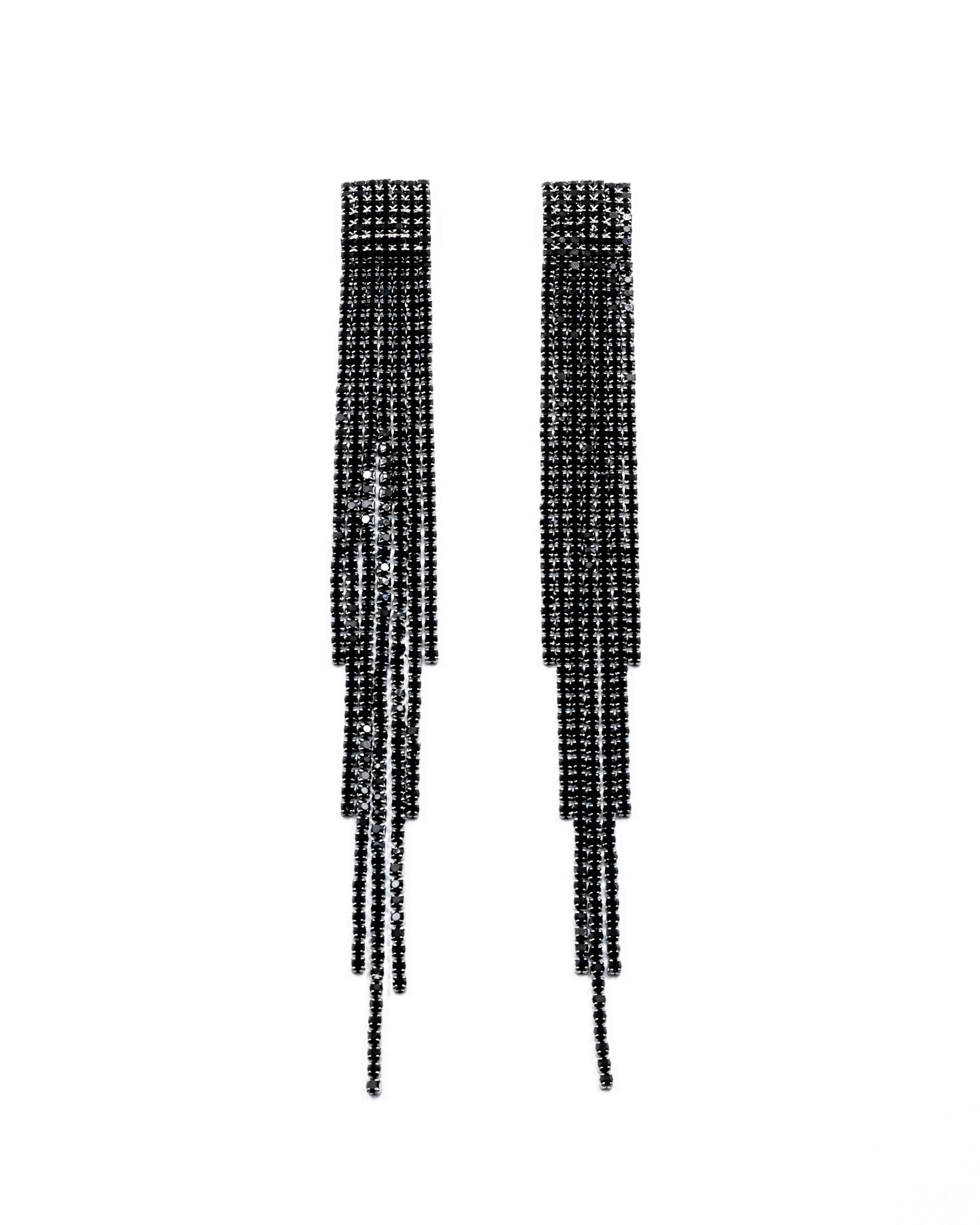 Aretes Largos de piedras - M1 Oro Laminado