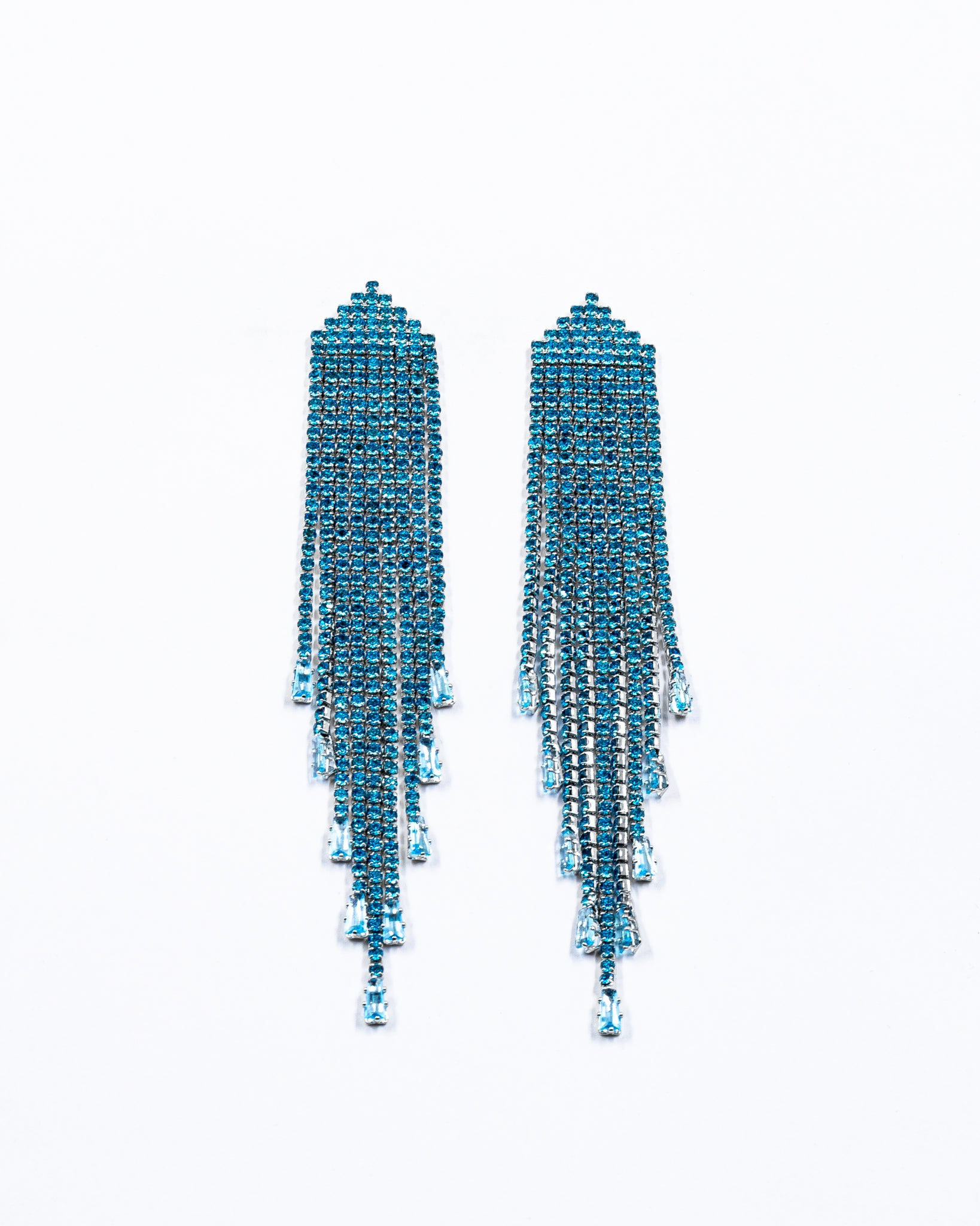 Aretes Largos de piedras - M1 Oro Laminado
