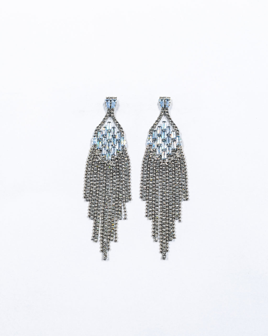Aretes Largos de piedras - M1 Oro Laminado