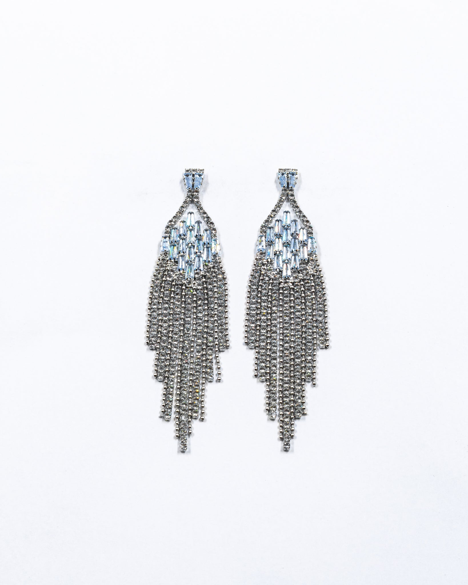 Aretes Largos de piedras - M1 Oro Laminado