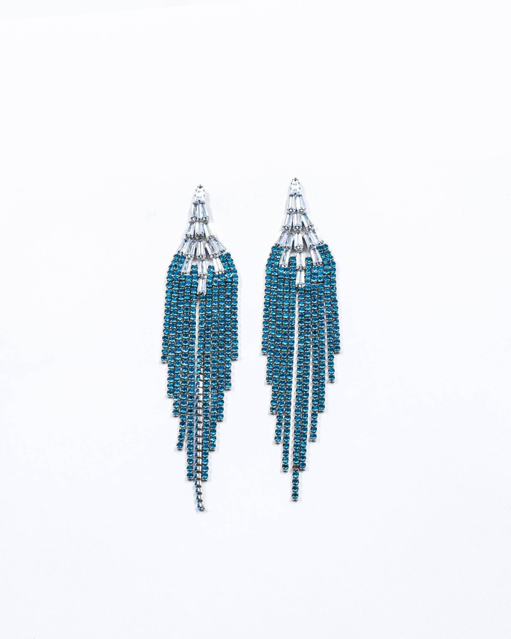 Aretes Largos de piedras - M1 Oro Laminado