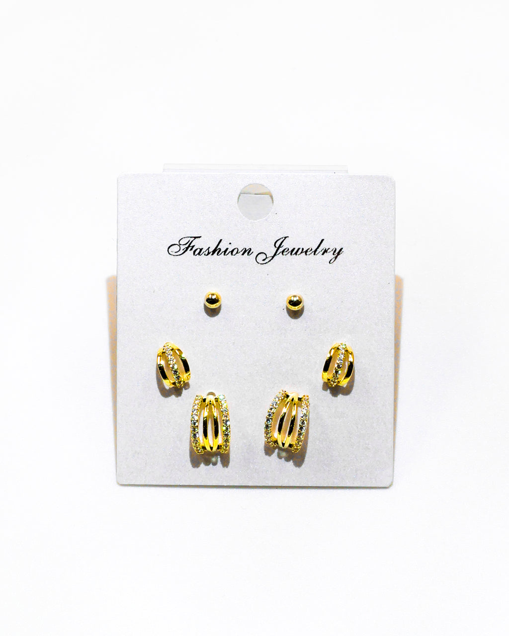 Set Aretes X3 - M1 Oro Laminado