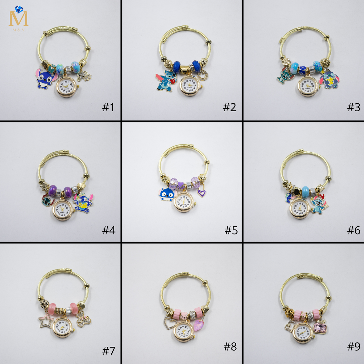 Pulsera tipo Pandora Dorados M22 Oro Laminado