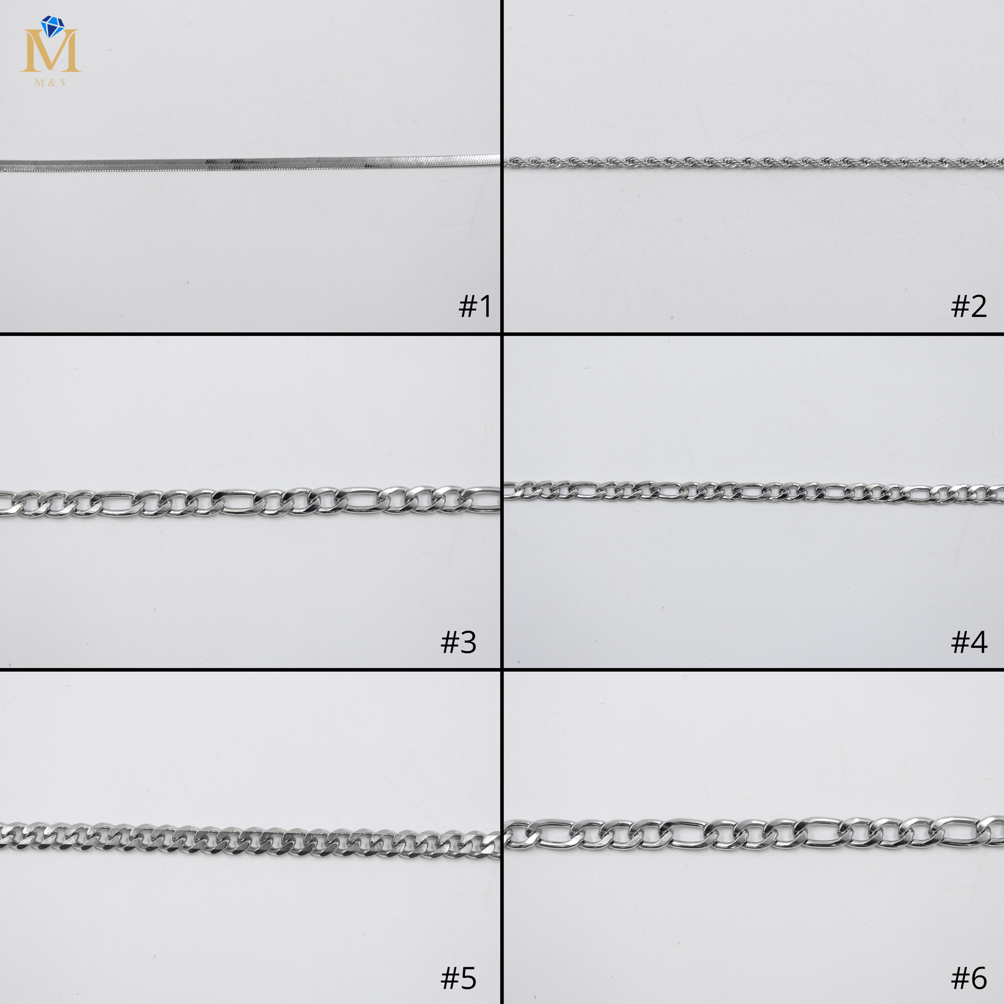 Pulseras Plateadas M2 Acero Inoxidable