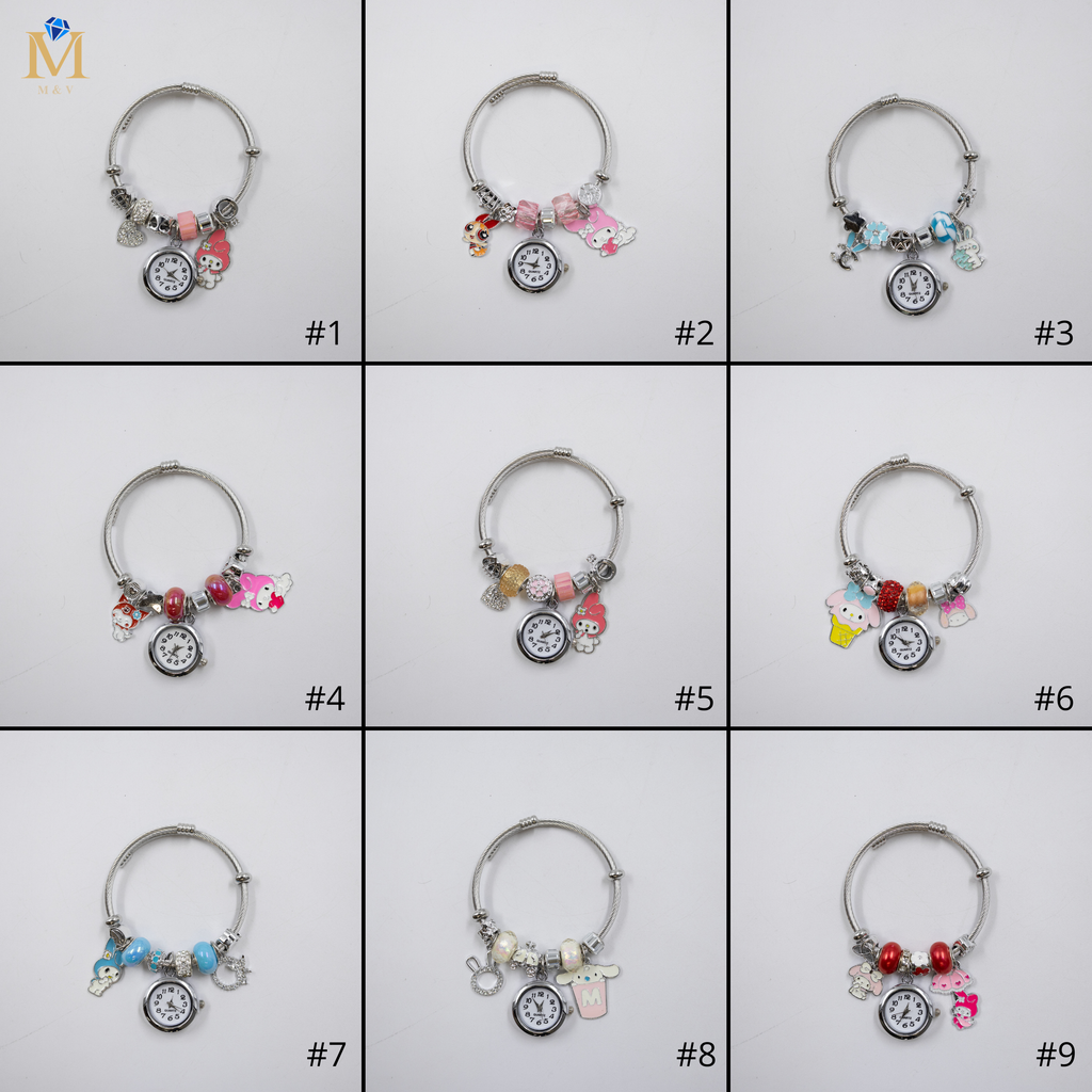 Pulsera tipo Pandora Plateadas M15 Oro Laminado