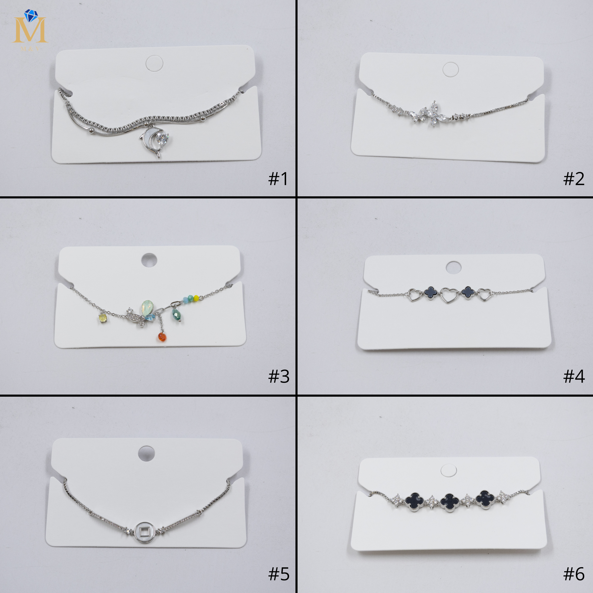 Pulsera Plateada Ansheli 40 Oro Laminado