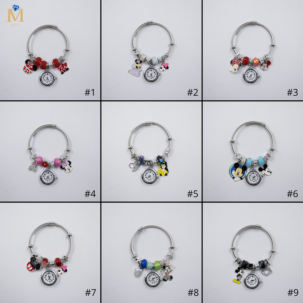 Pulsera tipo Pandora Plateadas M18 Oro Laminado