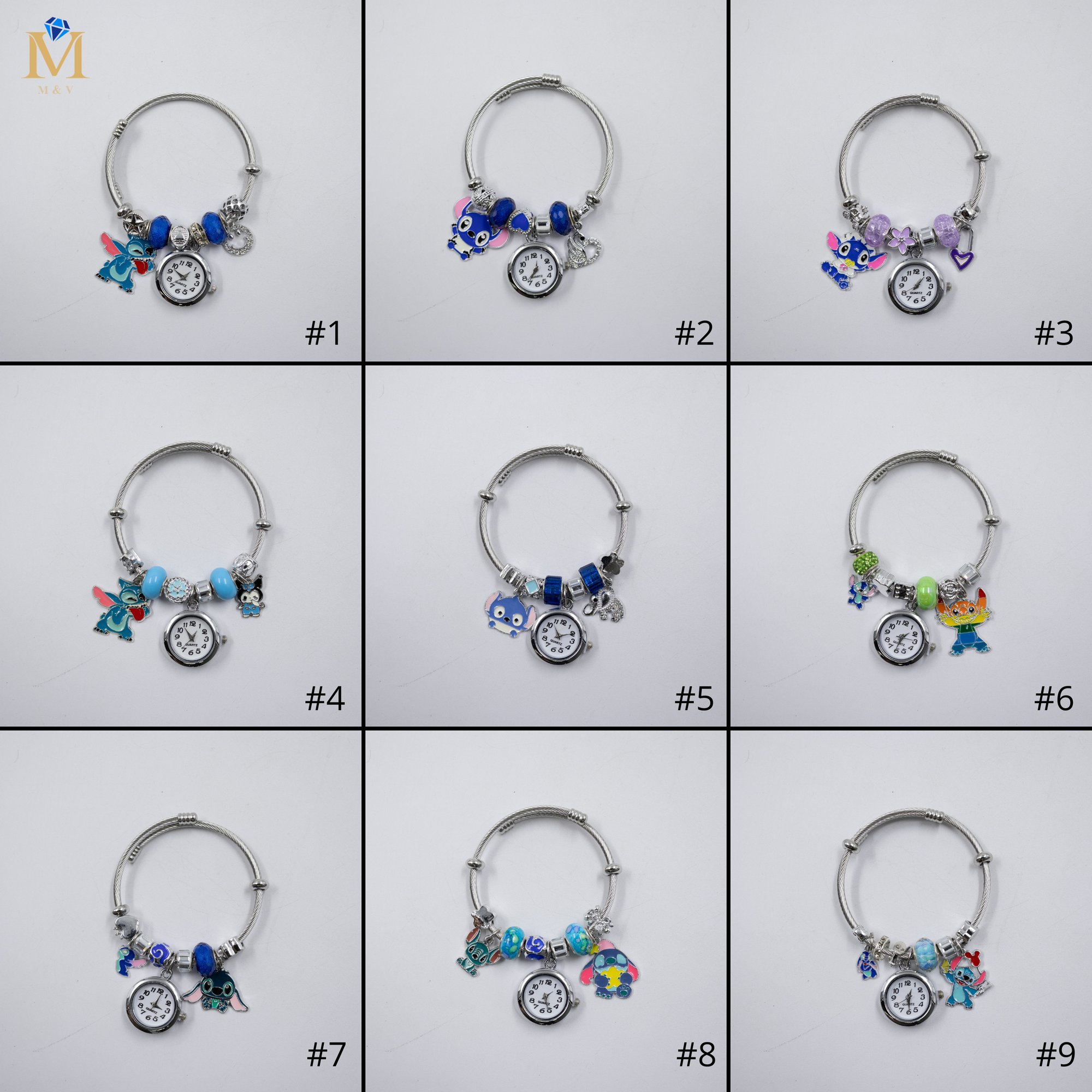 Pulsera tipo Pandora Plateadas M20 Oro Laminado