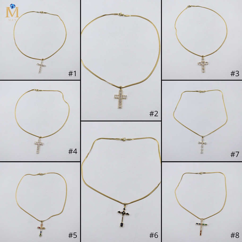 Collar Dorado Religioso M1 Oro Laminado