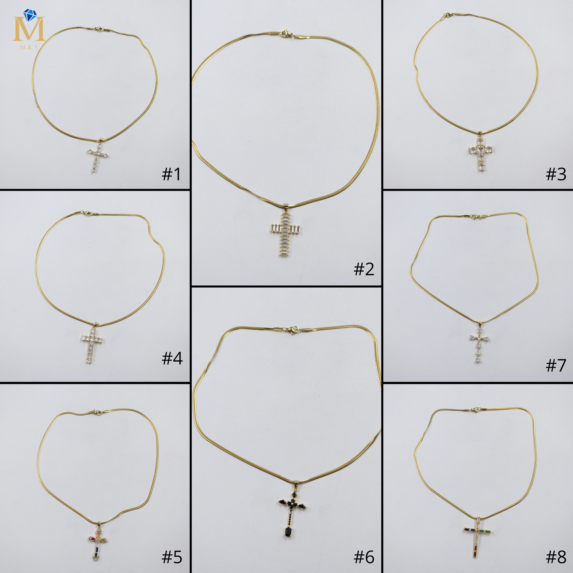 Collar Dorado Religioso M1 Oro Laminado