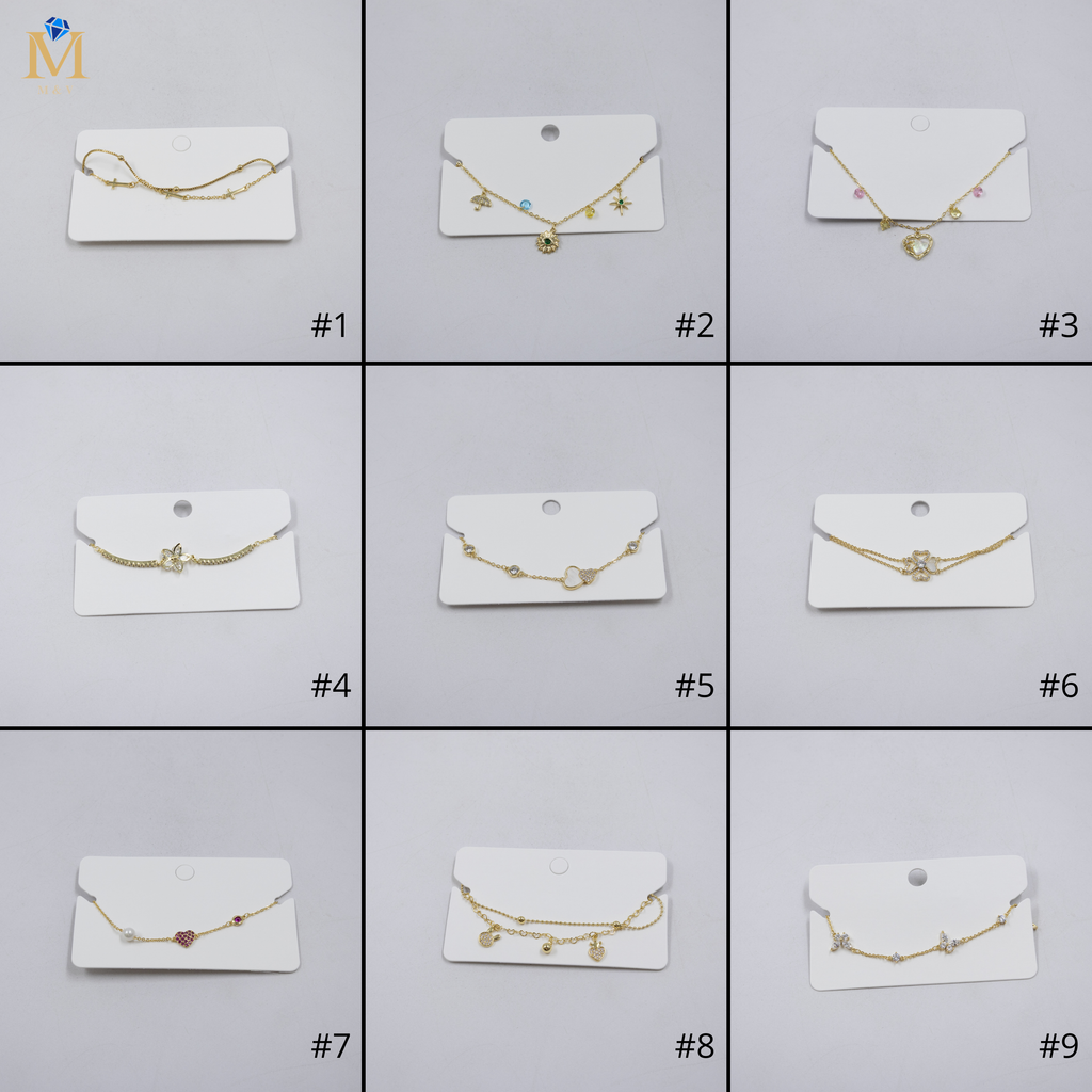 Pulsera Dorada Ansheli M8 Oro Laminado