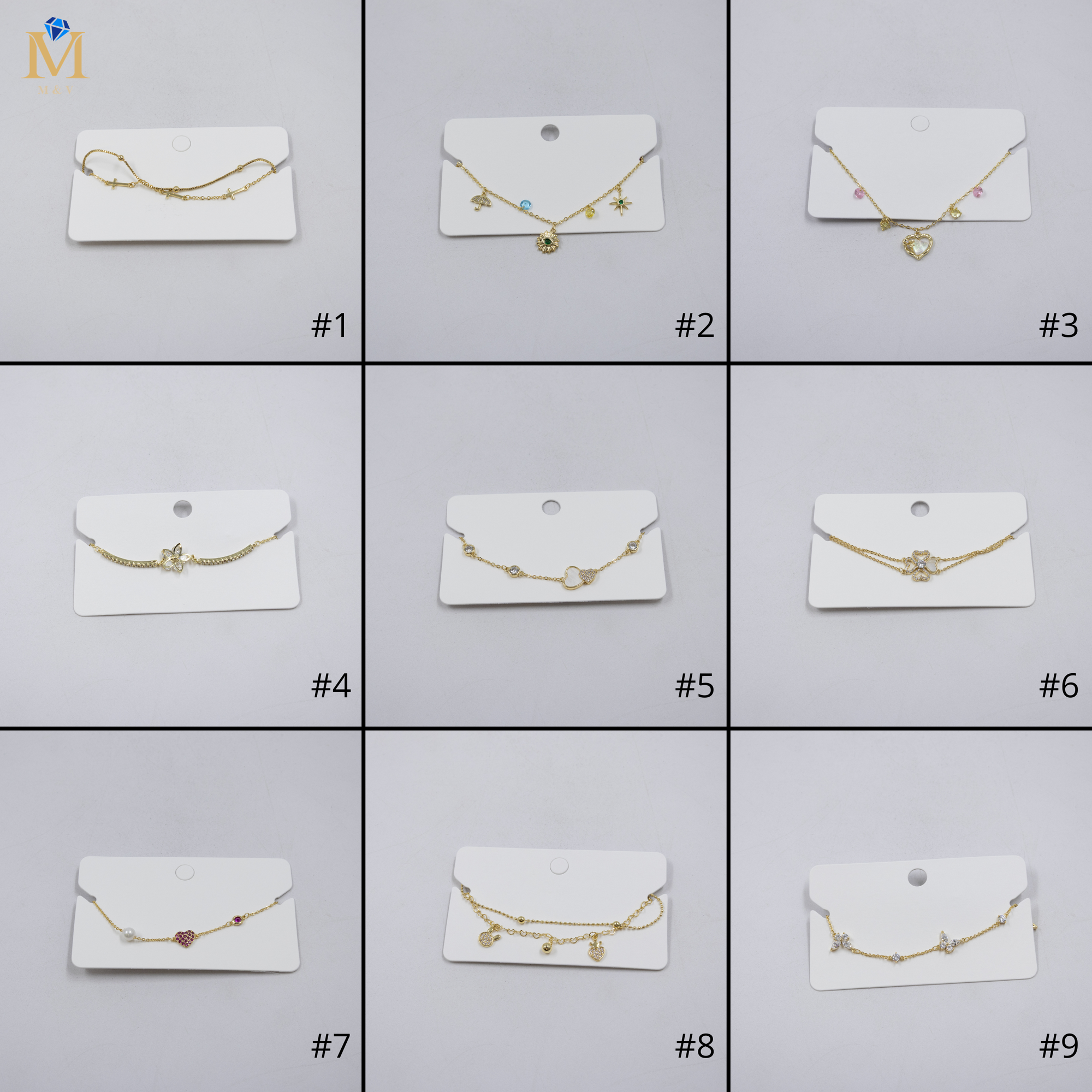 Pulsera Dorada Ansheli M8 Oro Laminado