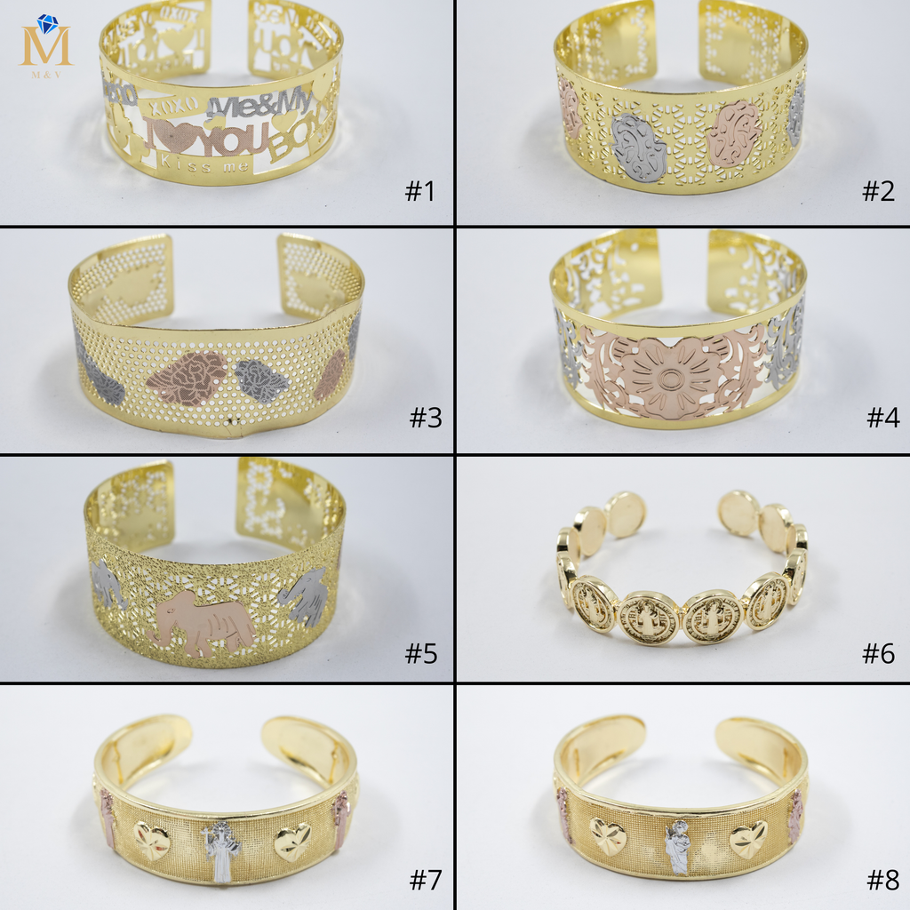 Brazalete Dorado y religiosos M2 Oro Laminado