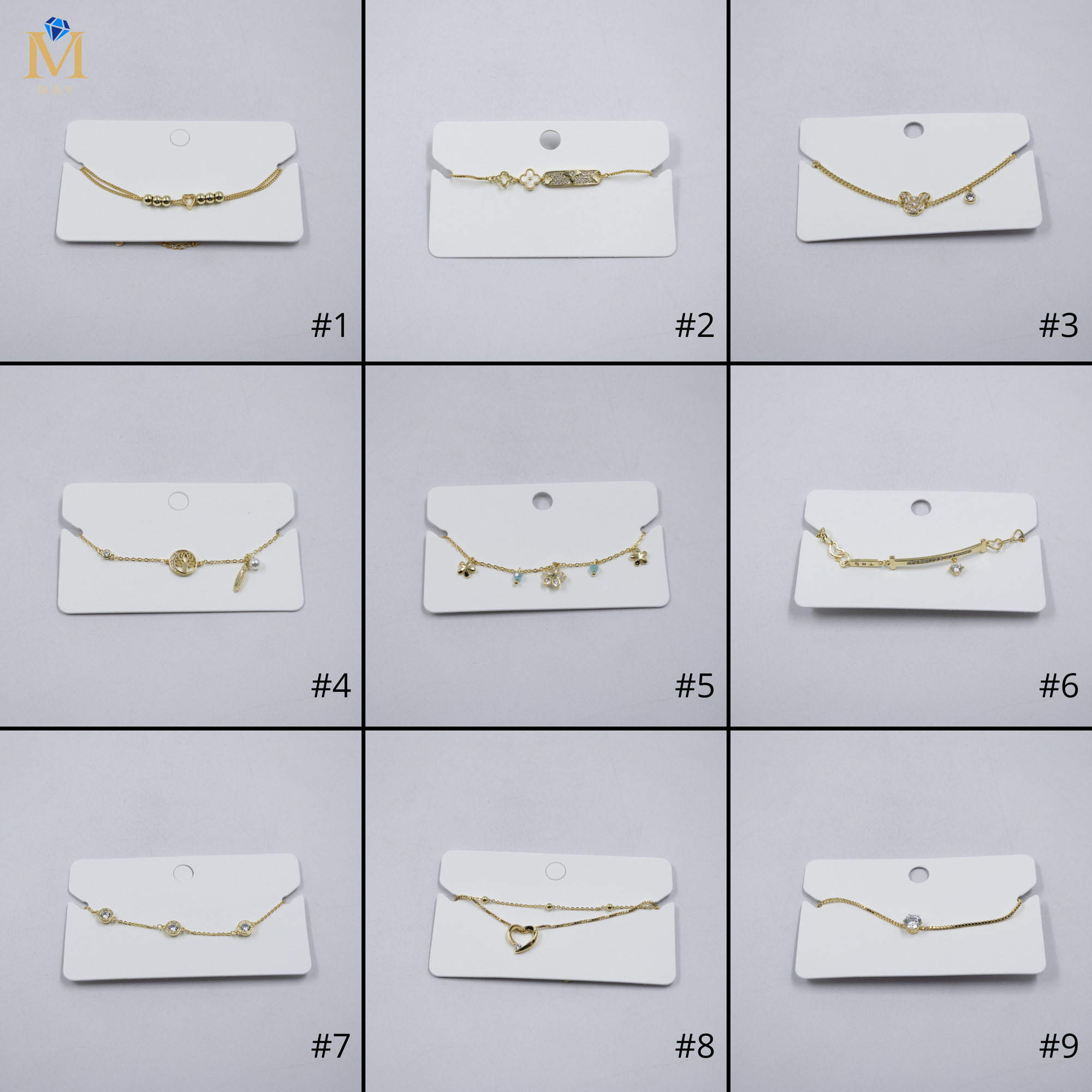 Pulsera Dorada Ansheli M4 Oro Laminado
