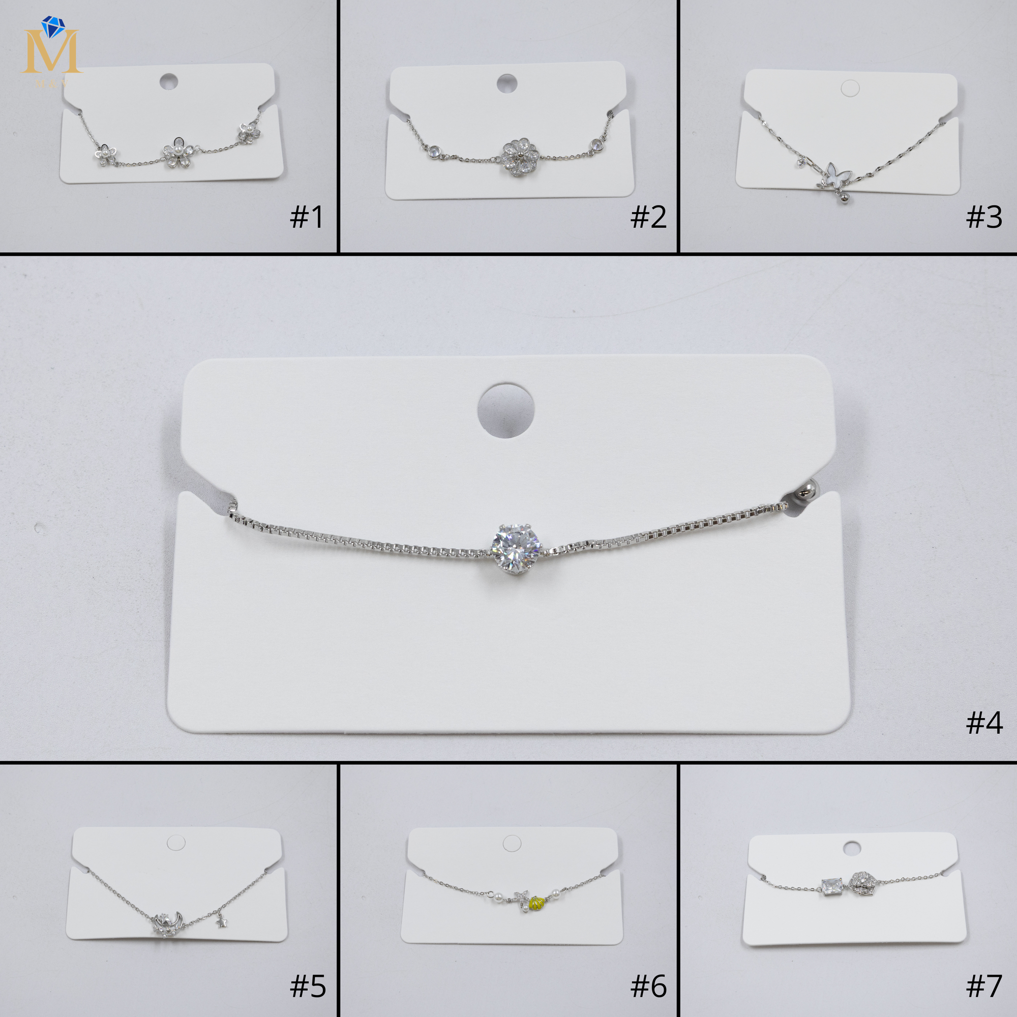Pulsera Plateada Ansheli 34 Oro Laminado