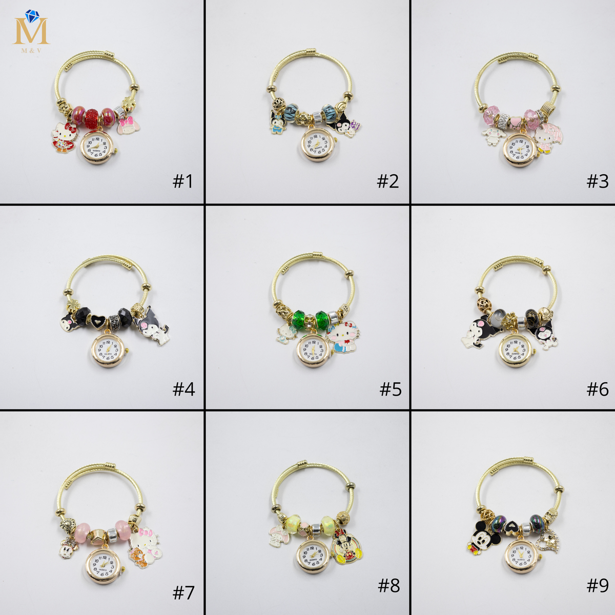 Pulsera tipo Pandora Dorados M17 Oro Laminado