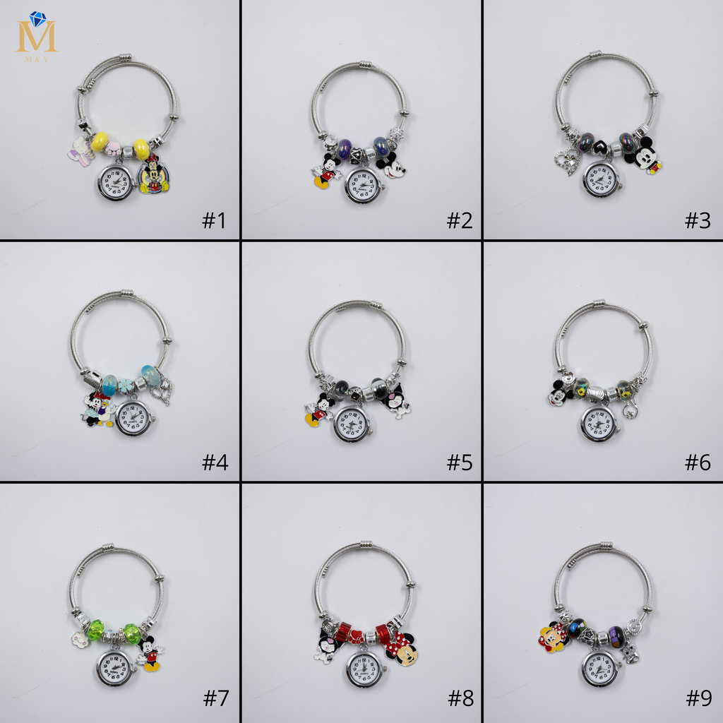 Pulsera tipo Pandora Plateadas M17 Oro Laminado