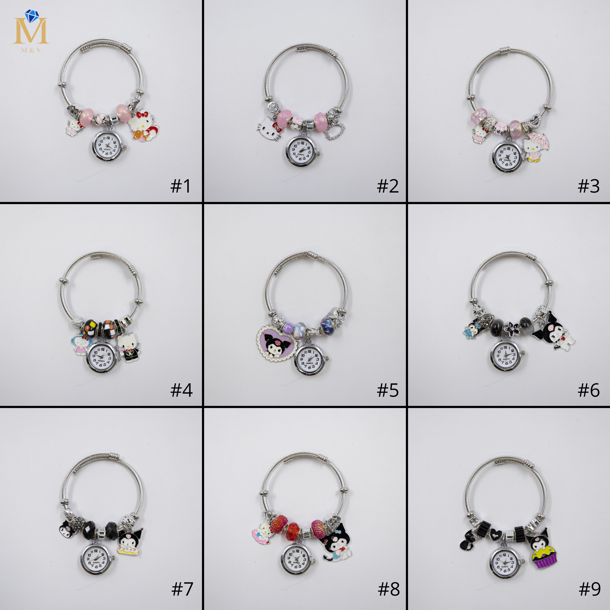 Pulsera tipo Pandora Plateadas M13 Oro Laminado