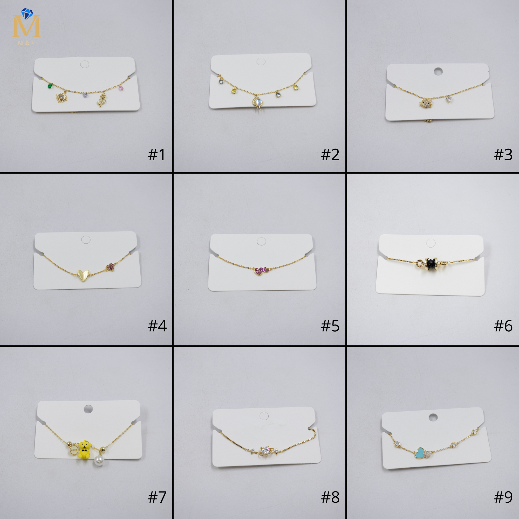 Pulsera Dorada Ansheli M12 Oro Laminado