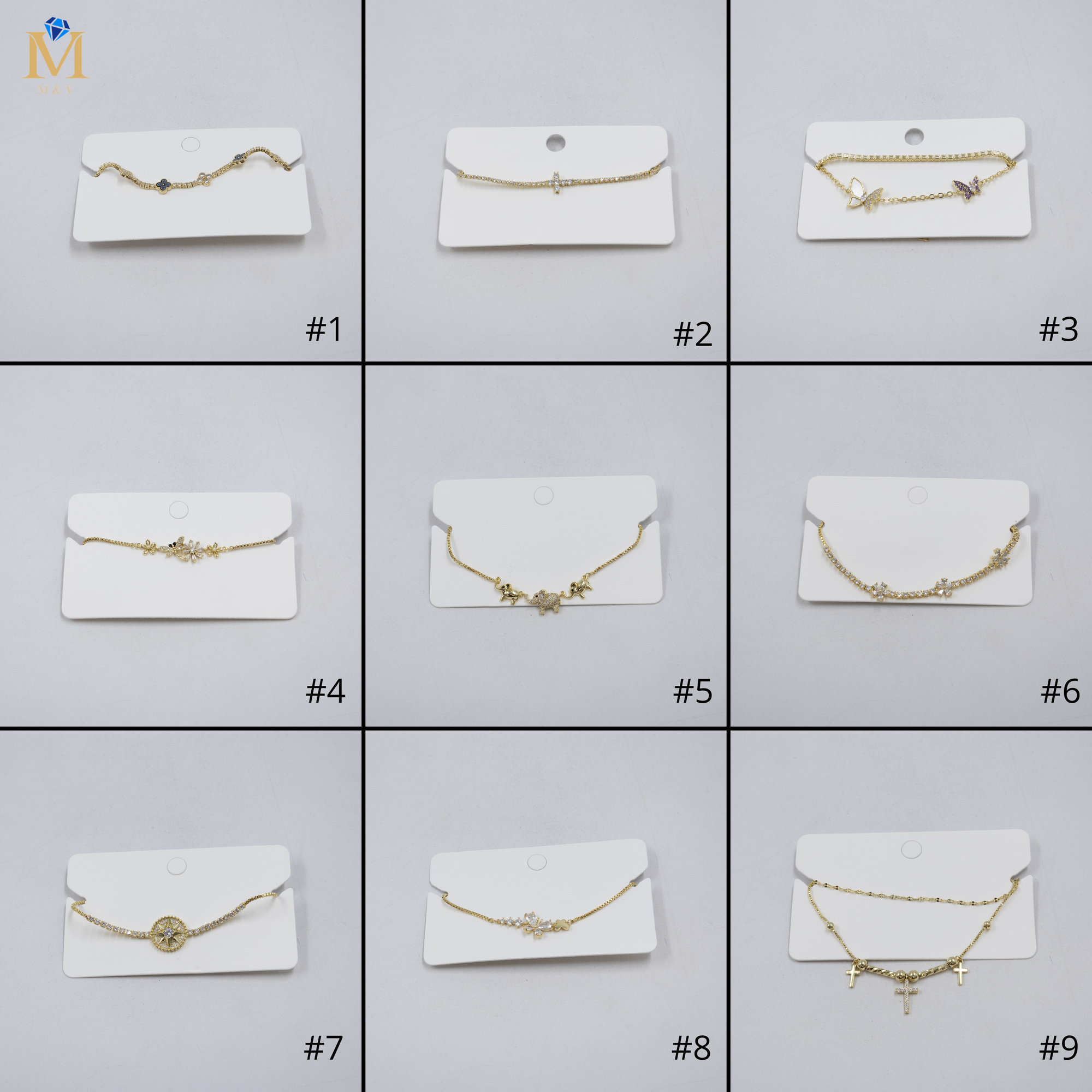 Pulsera Dorada Ansheli M24 Oro Laminado