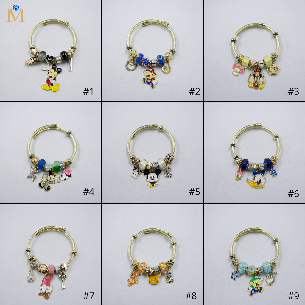 Pulsera tipo Pandora M9 Oro Laminado