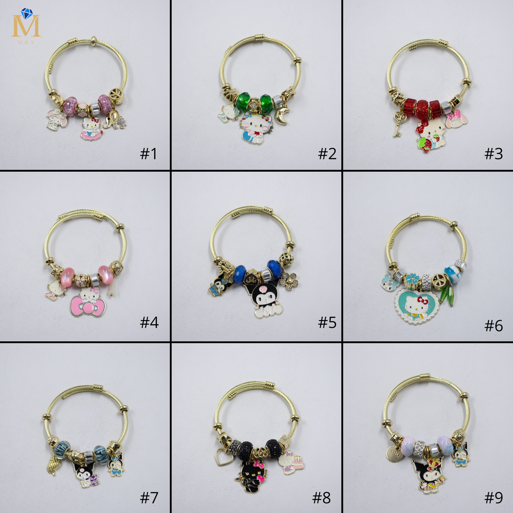 Pulsera tipo Pandora M5 Oro Laminado