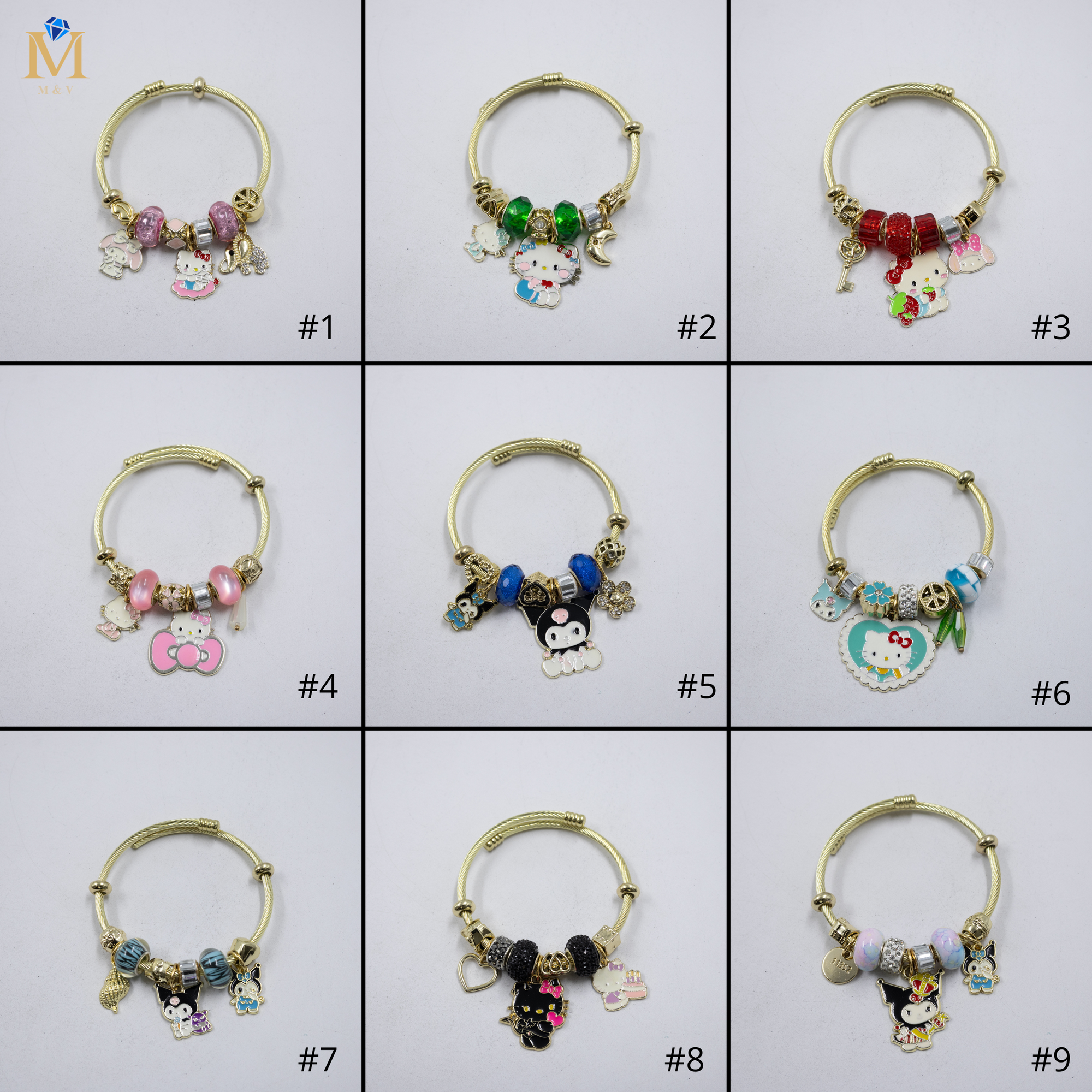 Pulsera tipo Pandora M5 Oro Laminado