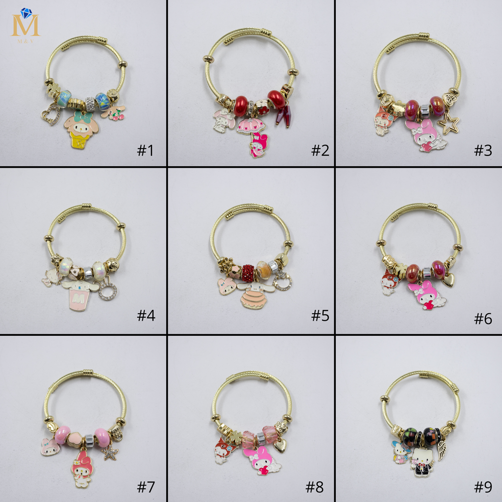 Pulsera tipo Pandora M4 Oro Laminado