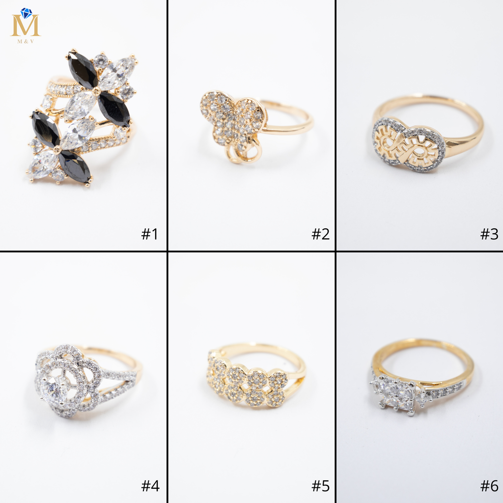 Anillos Dorados Xuping con Piedras M2 Oro Laminado