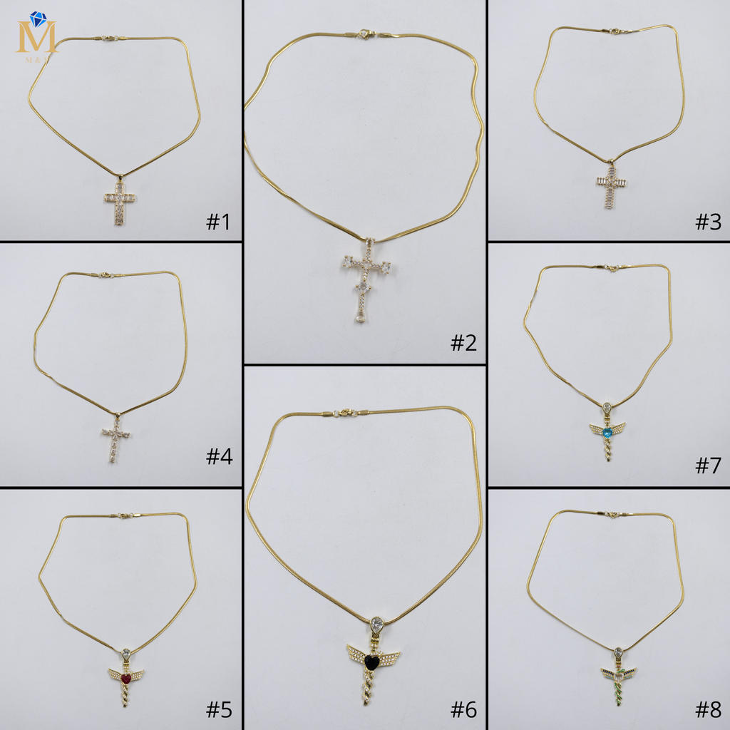 Collar Dorado Religioso M2 Oro Laminado