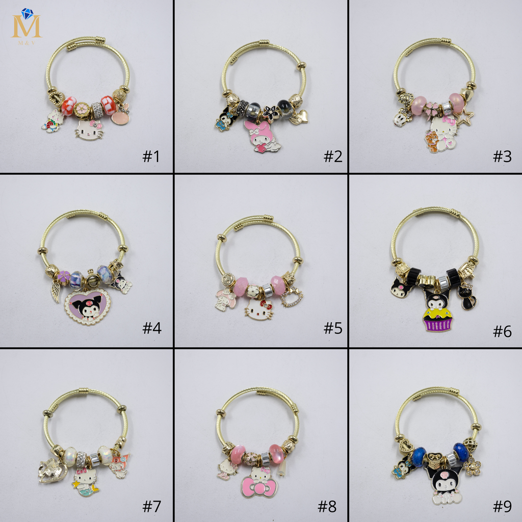 Pulsera tipo Pandora M6 Oro Laminado