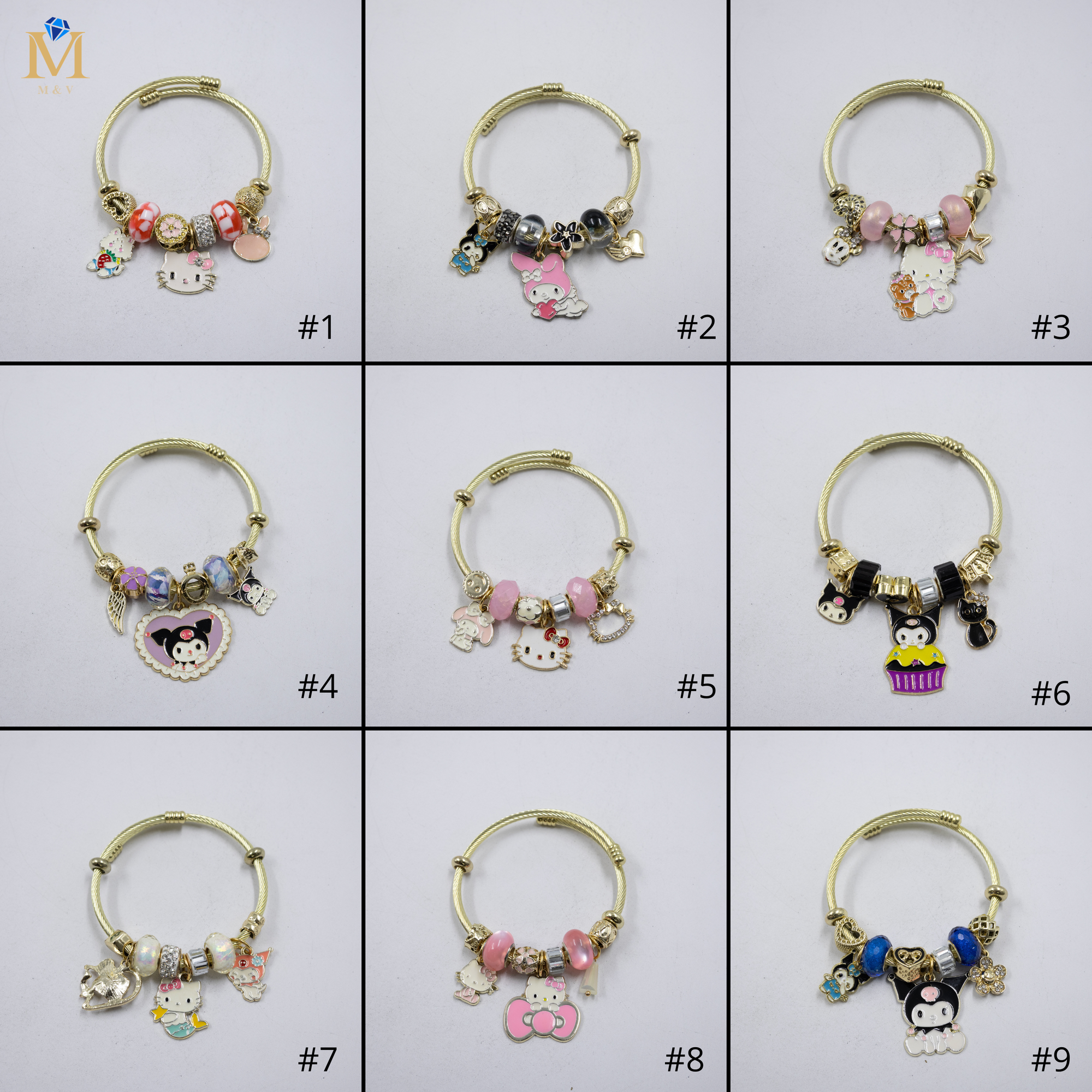 Pulsera tipo Pandora M6 Oro Laminado